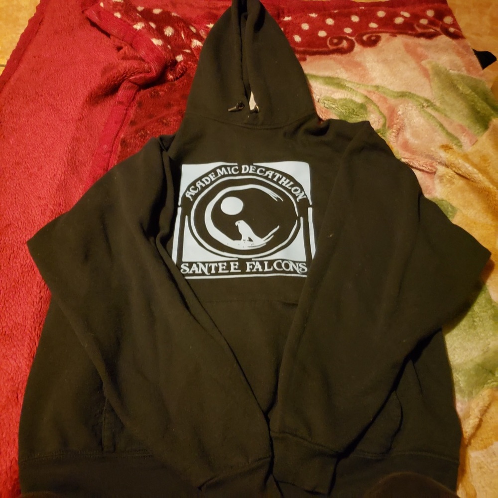 Black and blue hoodie